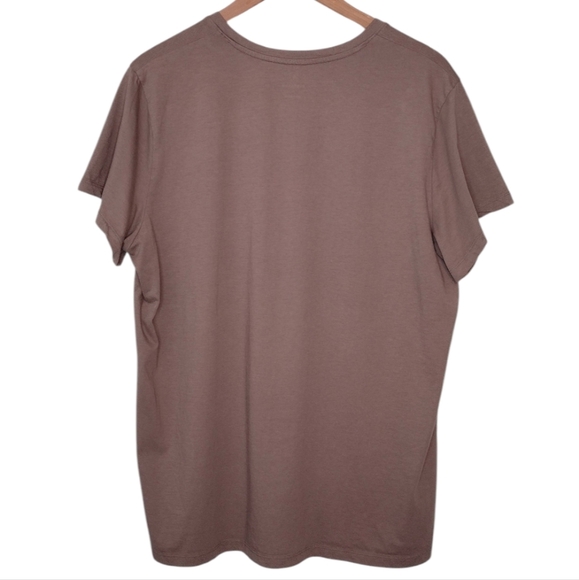 Everlane Men's Brown Organic Cotton Casual V-Neck Short Sleeve Shirt Size XXL - Picture 2 of 12